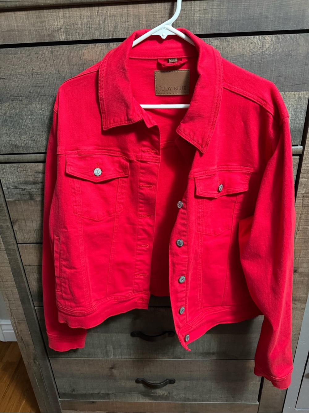 Judy Blue Red Denim Stretch Jacket size 1X